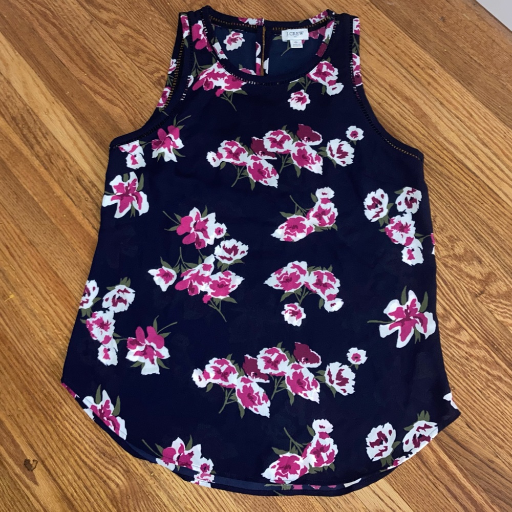 Jcrew sleeveless floral top